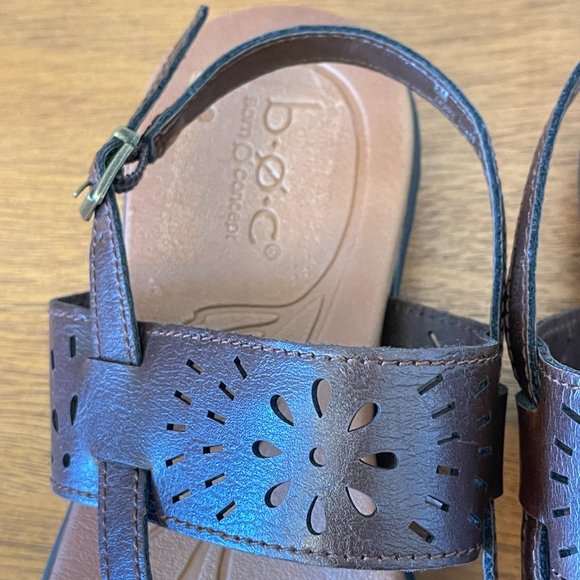 New Born Concept Sandals BOC 6 Brown Cut Out Design Thong Strappy - Picture 9 of 11